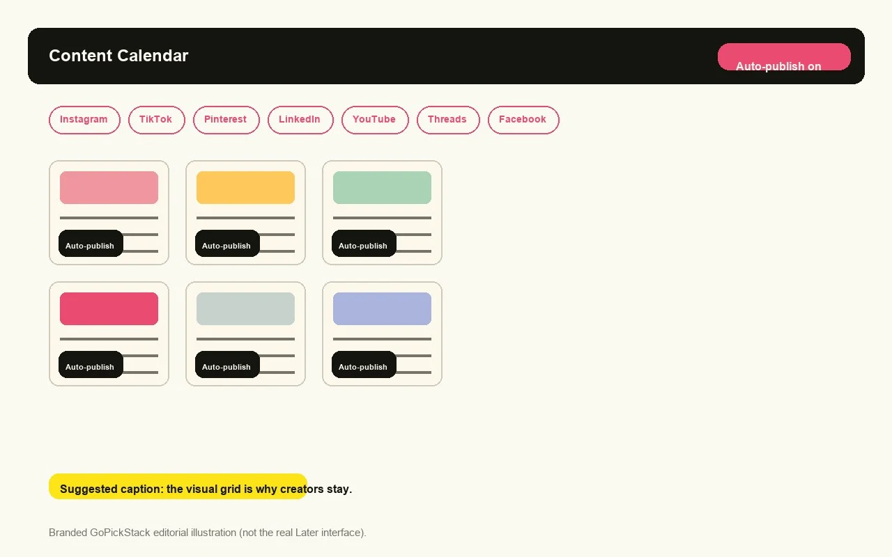 Later visual content planner dashboard illustration